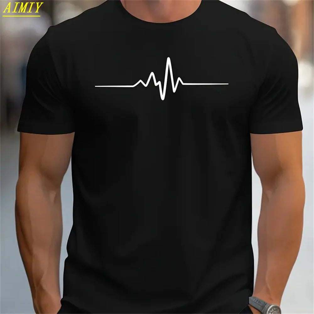 Fashion Summer 3D Stripe Letter Print Men's T Shirt Hip Hop Trend Harajuku Streetwear Casual O-neck Oversized T-shirts Men Tops - Ellianto fashion Men's