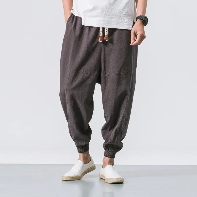 2024 Japanese-Style Cotton-Linen Pants – Lightweight, Relaxed Fit and Effortless Casual Elegance for the Modern Gentleman