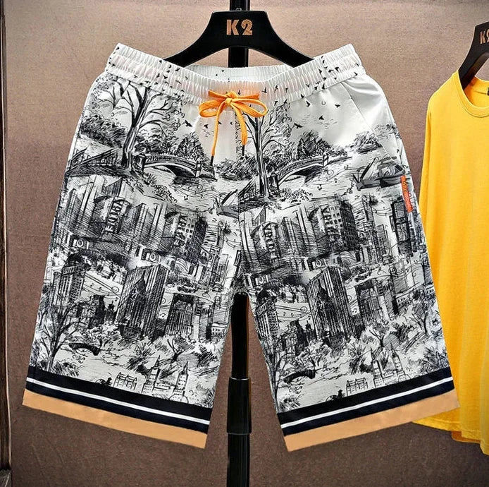 2025 Shorts for Men Sweat Black Sports Beach Man Short Pants Hiphop Joggers Board Stylish Thin Novelty in New Pant 2025 Xl Dry Fit - Ellianto fashion Men's