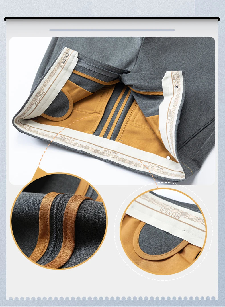 New Spring Summer Luxury Formal Pants Men Business Banquet Party Gentleman France Work Office Formal Pantalones Hombre Clothing - Ellianto fashion Men's