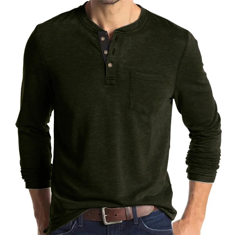Men Fashion Casual T-Shirts Long Sleeve Tops For Man Soild O Neck Shirts Elastic Gym T Shirt Soccer Tees Streetwear Man Clothing - Ellianto fashion Men's