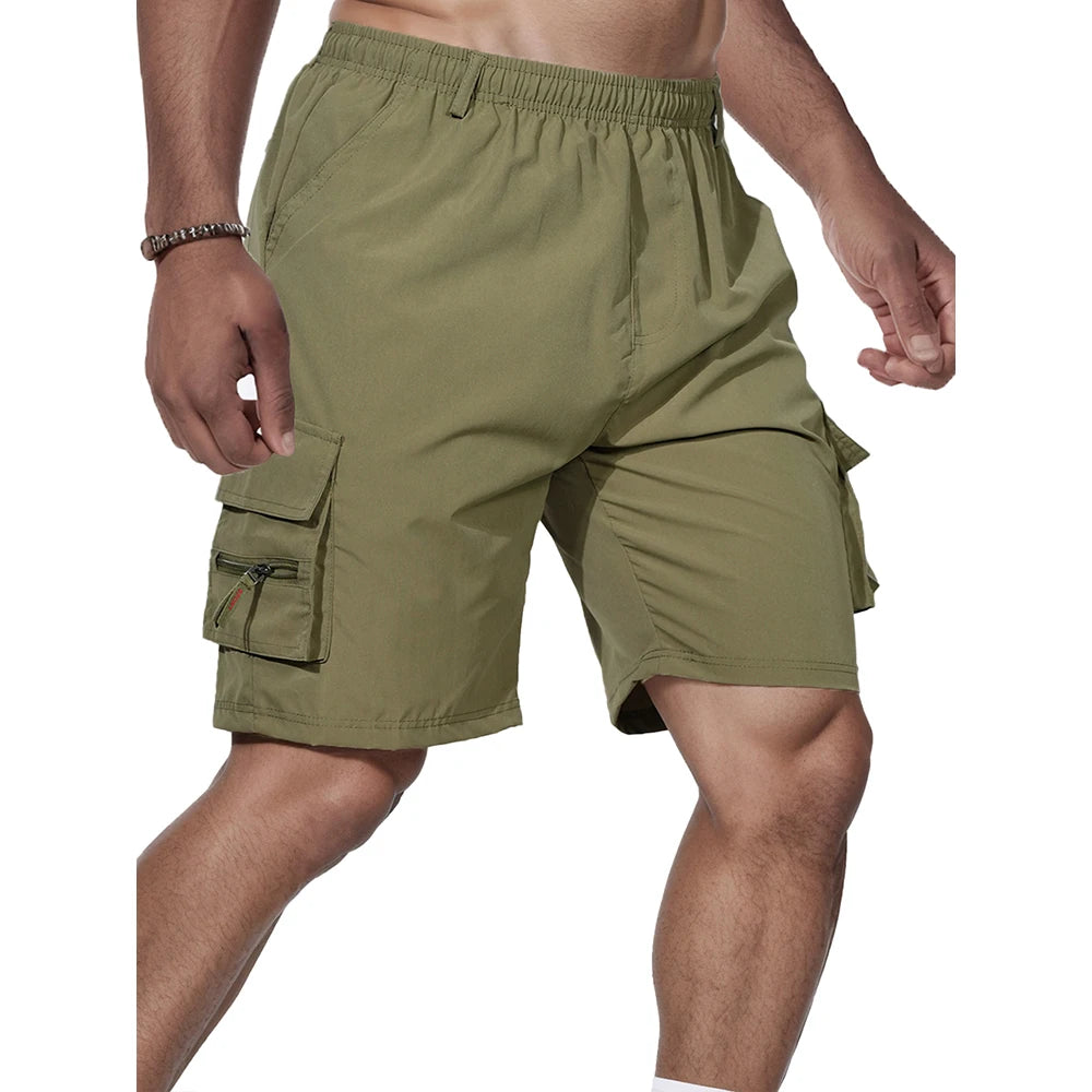 Men's Cargo Shorts Big Size Sports Knee Shorts Classic Short Pants Streetwear Straight Loose Work Casual Street Shorts - Ellianto fashion Men's