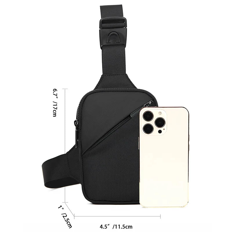 Korean Men's Chest Bag Fashion Small Tooling Crossbody Bag for Man 2025 New Fashion Waist Pack Shoulder Bag Student Sport Travel - Ellianto fashion Men's