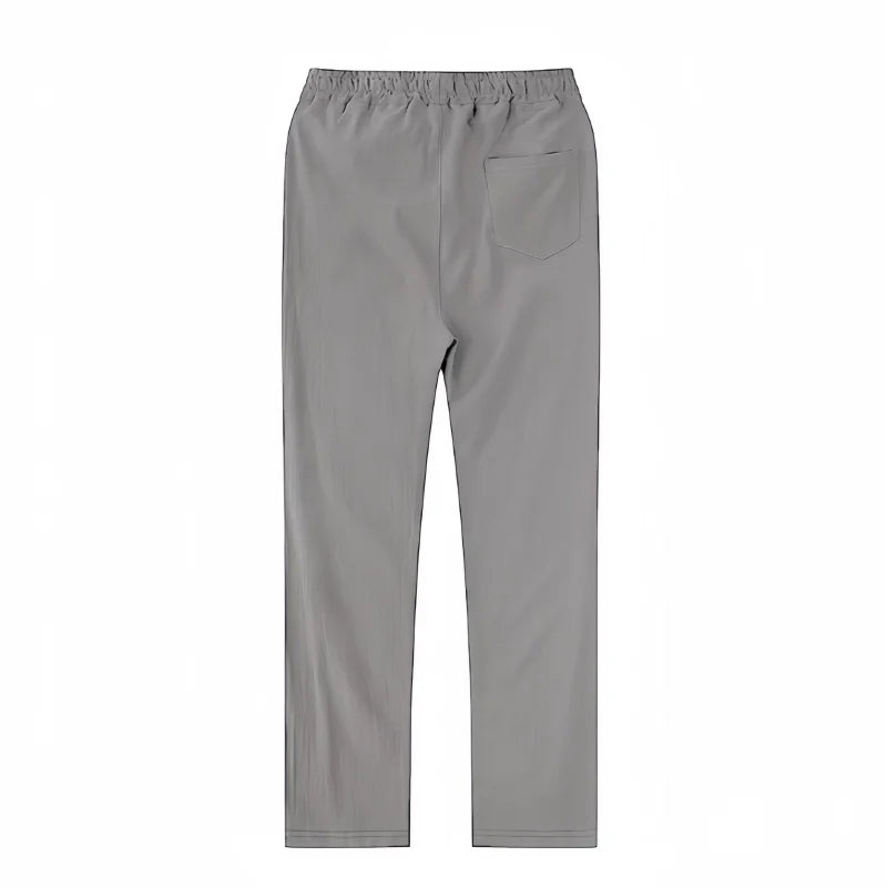 Men's Cotton Linen Pants Joggers Sweatpants Streetwear Breathable Solid Color Linen Trousers Vacation Summer Loose Pants S-5XL - Ellianto fashion Men's