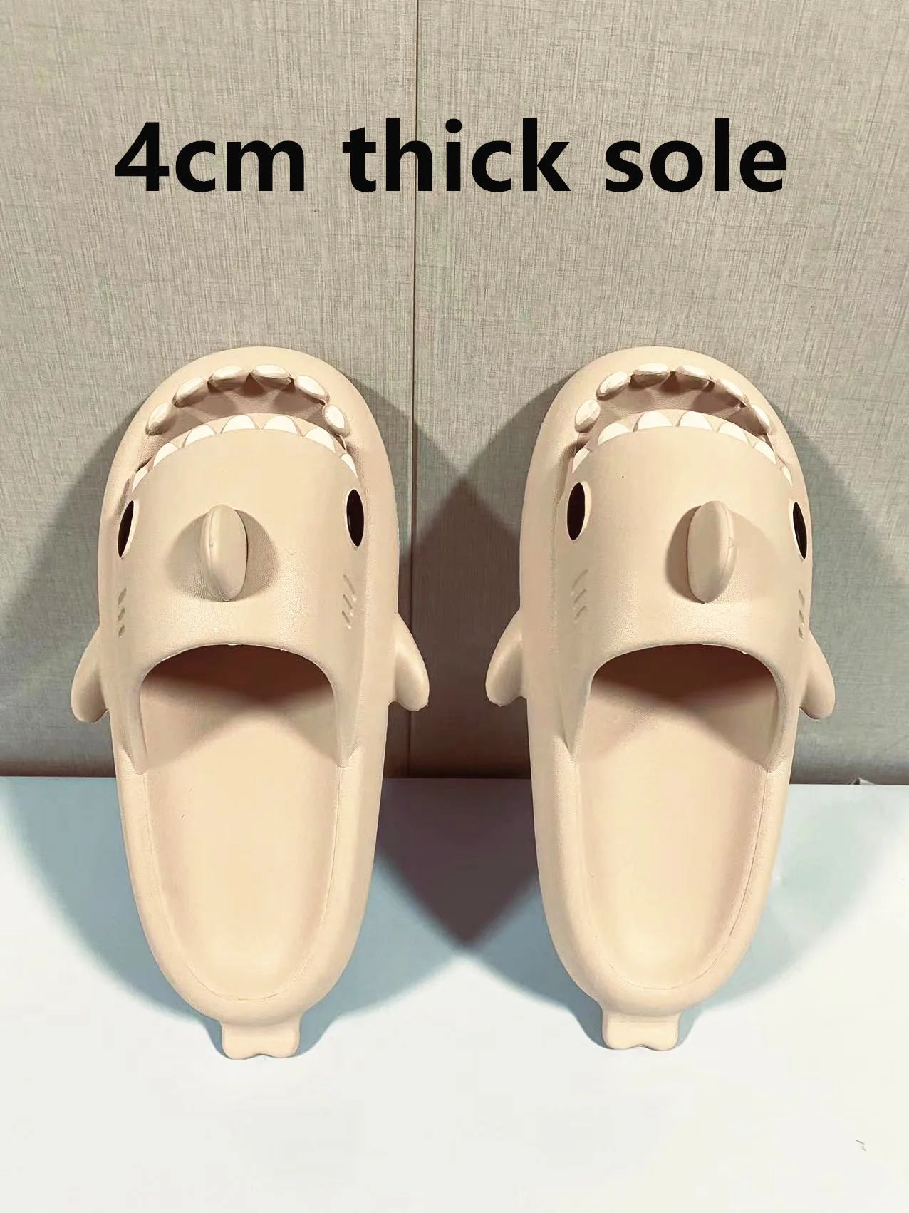 2025 Summer Man Women Shark Slippers Couple's Baby Thick Bottom Bathing Home Slipper Indoor Household Kids Flip Flops - Ellianto fashion Men's