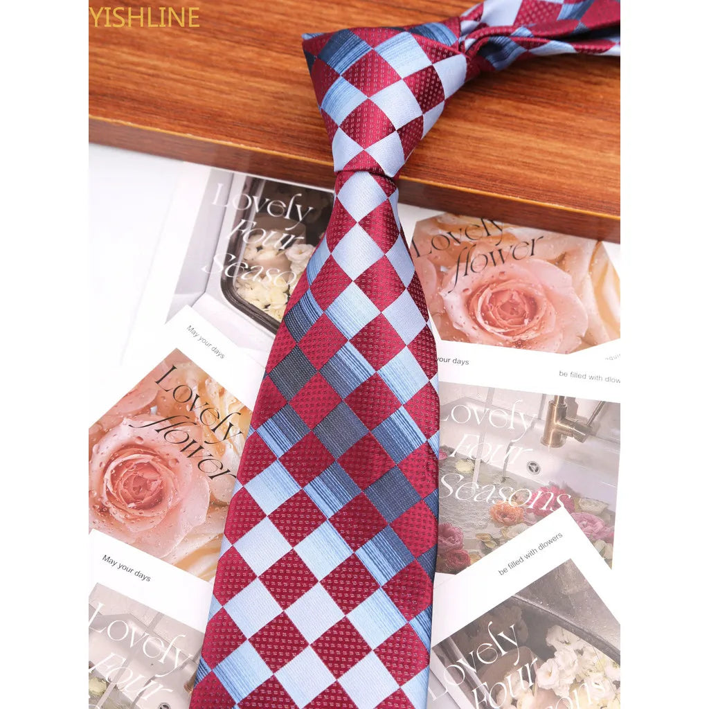 Man Tie Festival Fashion Striped Black Necktie Orange Dark Blue Gravata For Men Slim Paisley Floral Fit Wedding Corbatas Neck - Ellianto fashion Men's