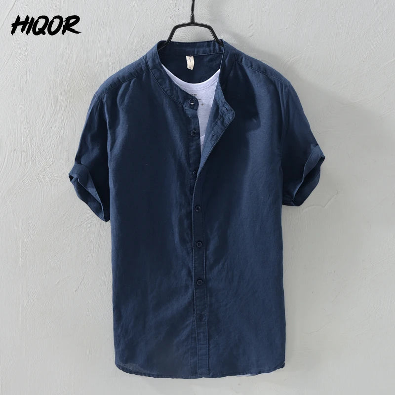 Effortless Elegance: Premium Men’s Business-Casual Cotton Shirt – Stay Sharp, Stay Comfortable, All Summer Long