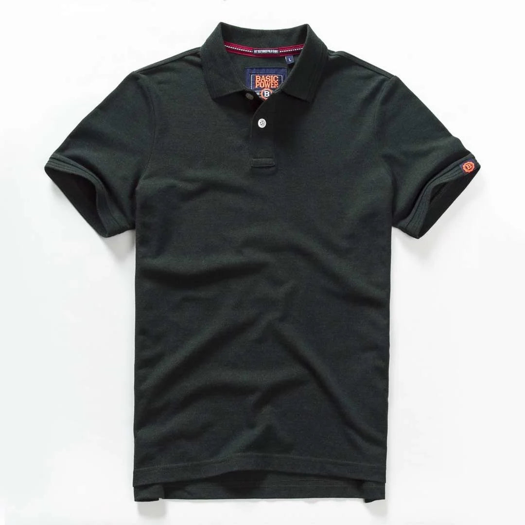 Summer Mens Polo shirts Cotton Shirts Short Sleeve Letter Embroidered Emblem Simple Shirt for Male Size M-3XL BP6900 - Ellianto fashion Men's
