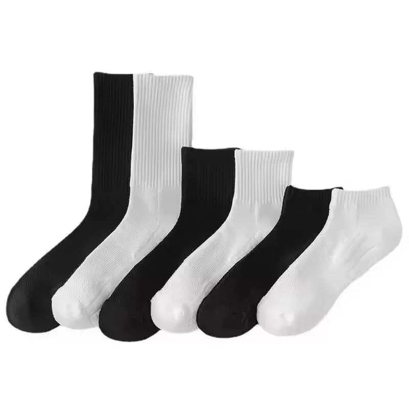 Men's Thick Bottom Sweat Absorbing and Breathable Sports Socks with Bottom Cushion for Running Professional Sports Men's Socks - Ellianto fashion Men's