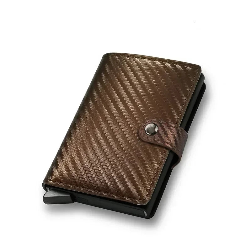 Rfid Credit Card Holder Men Wallets Luxury Small Smart Wallet Metal Business Mini Cardholder Case Women Minimalist Walet for Men - Ellianto fashion Men's