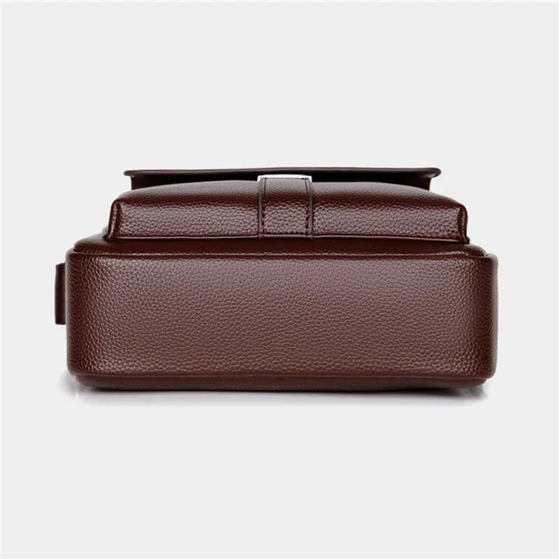 Men's Genuine Leather Crossbody Shoulder Bags High quality Tote Fashion Business Man Messenger Bag Leather Bags fanny pack - Ellianto fashion Men's