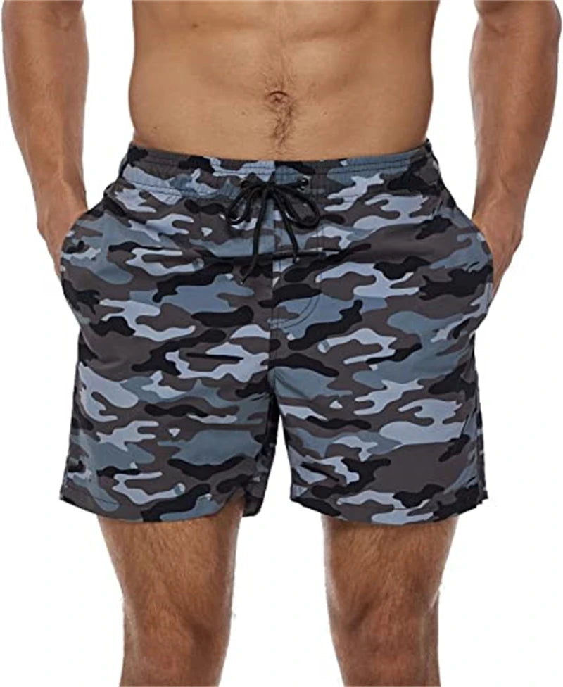 Men Summer Swimwear Shorts Male Swimming Trunks Swimsuits Beachwea Man Surf Beach Swim Sport Pants Board And Pockets - Ellianto fashion Men's