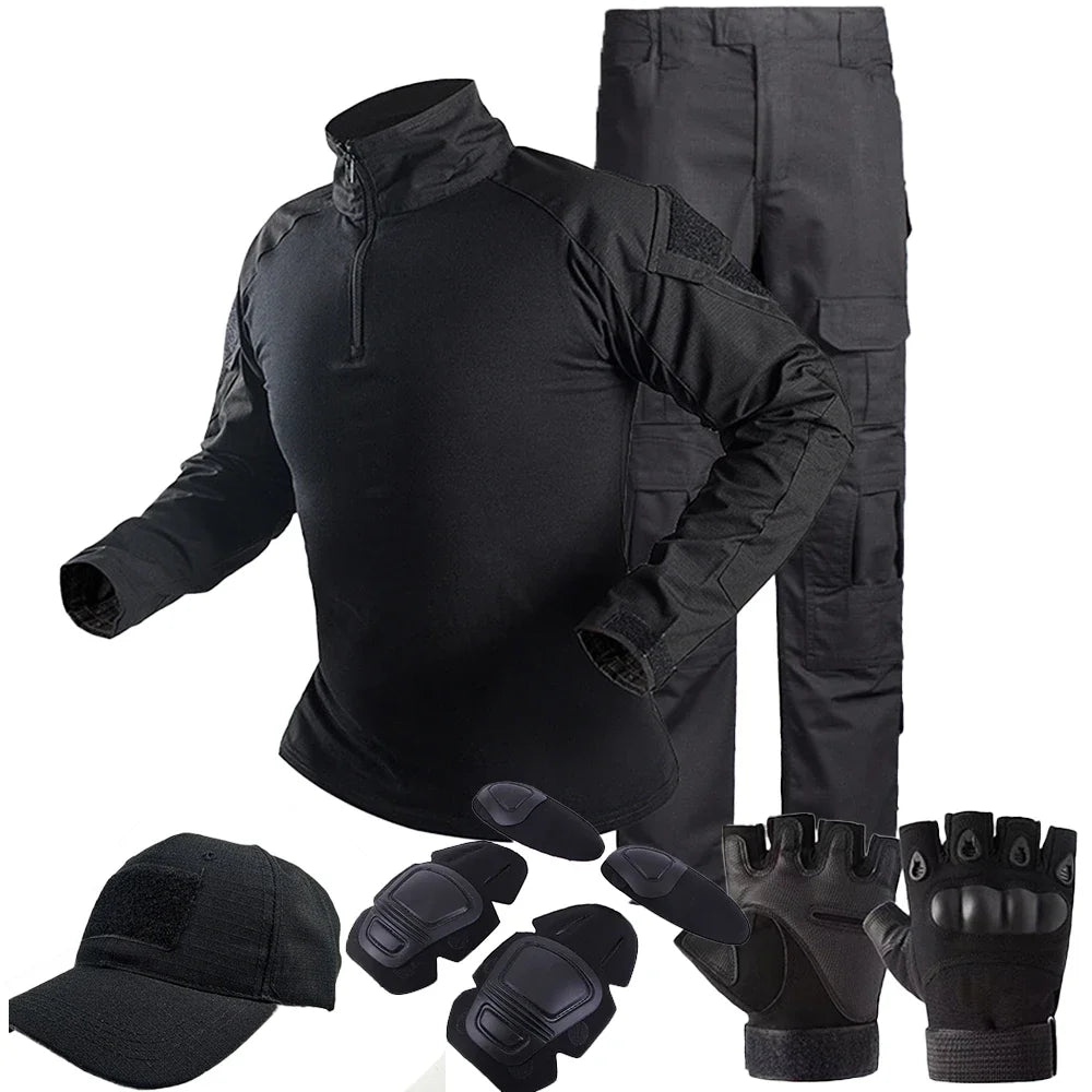 Tactical Uniform Suits Milit Outdoor Camouflage Suit Hunting Shirts Pants Fish Trainning Airsoft Paintball Clothes Sets - Ellianto fashion Men's