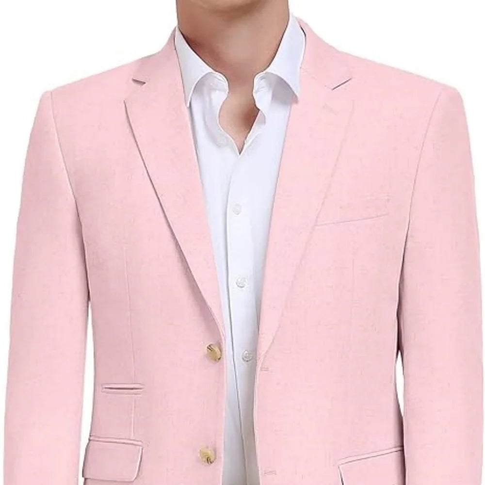 Men's tailored blazer slim-fit business suit jacket men's formal business suit jacket lightweight casual sport coat - Ellianto fashion Men's