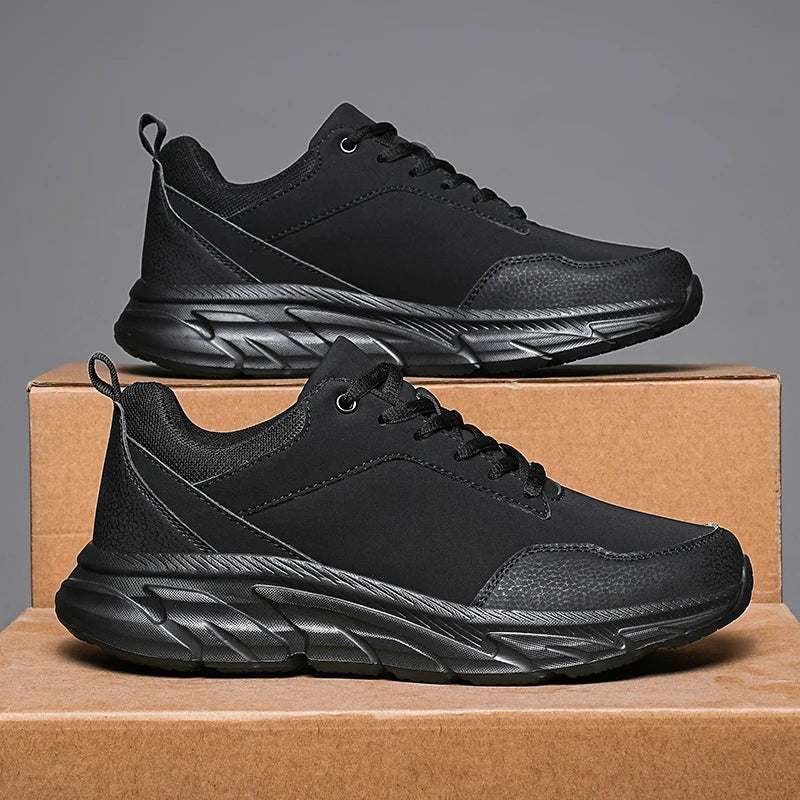 Autumn Men Sneakers Thick Soled Casual Shoes Men Cushioning Sports Shoes Outdoor Waterproof Walking Shoes Plus Size 39-48 - Ellianto fashion Men's