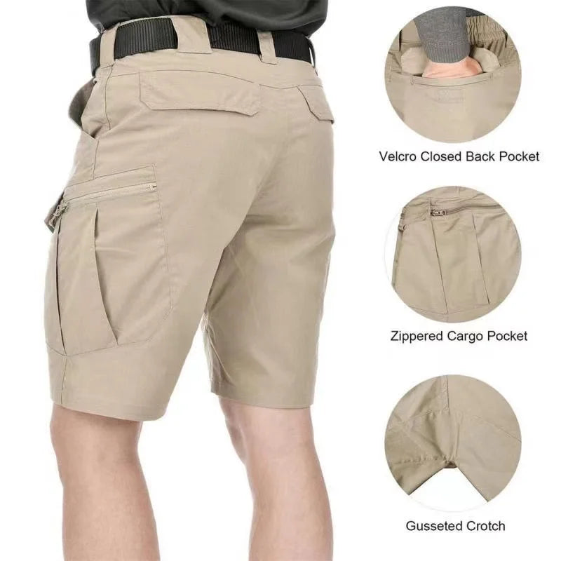 Men's Outdoor Cargo Shorts Summer Waterproof Urban Shorts Trekking Camping Hiking Climbing Trainning Fishing Panttdoor Sports - Ellianto fashion Men's