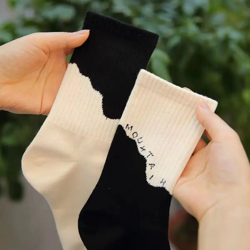 4 Pairs Of Fashionable And Soft AB Socks, Comfortable And Breathable Men's And Women's Socks, Suitable For Running And Fitness - Ellianto fashion Men's