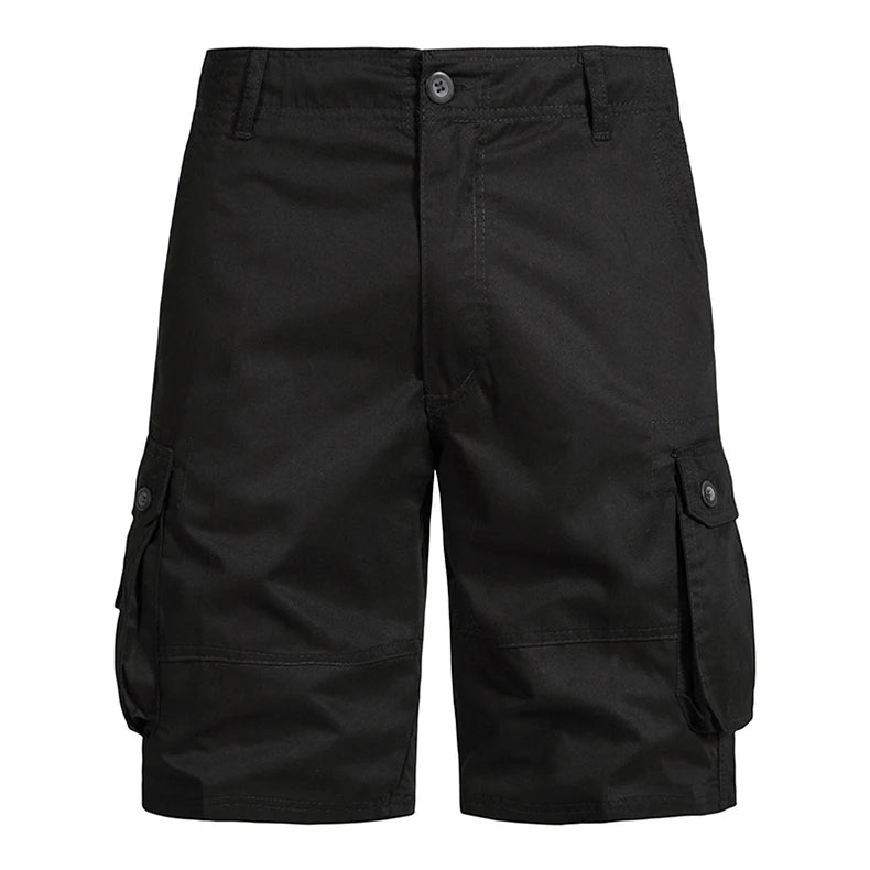 Men's Shorts Loose Large Size Multi-Pocket Overalls Summer Cotton Comfortable Nickel Pants Outdoor Casual Sports Beach Pants - Ellianto fashion Men's