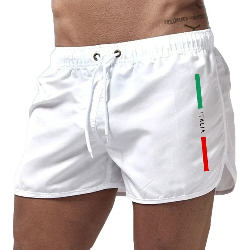Italy Summer Men Casual Fashion Board Shorts High Quality Man Beach Quick Dry Shorts Daily Running Fitness Cycling Short Pants - Ellianto fashion Men's