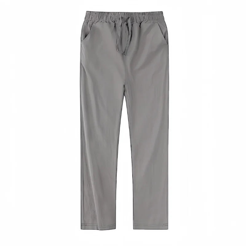Men's Cotton Linen Pants Joggers Sweatpants Streetwear Breathable Solid Color Linen Trousers Vacation Summer Loose Pants S-5XL - Ellianto fashion Men's