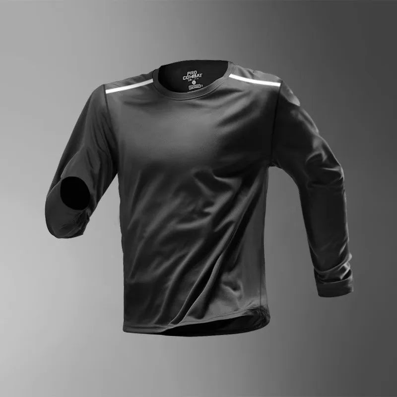 Men's Running Quick-drying Clothes Long Sleeve Running Training Fitness Morning Sports Cycling Mountaineering Men Clothes Tops - Ellianto fashion Men's