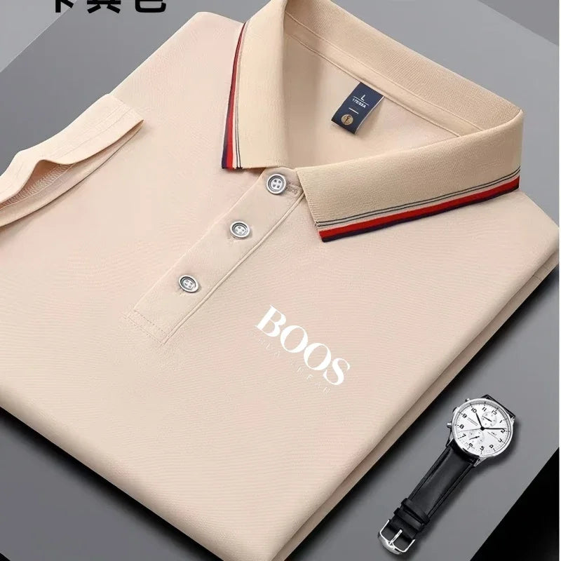 Set 2025 Summer New Embroidered Men's Short Sleeved Polo Shirt Fashion Design Golf Top Casual T-shirt - Ellianto fashion Men's