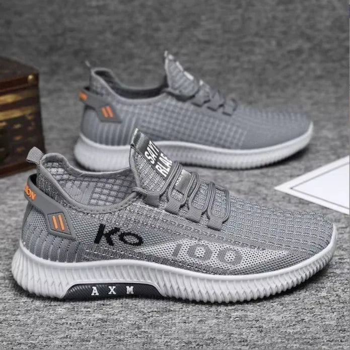 Men's casual shoes, fashionable and versatile sports shoes, breathable running shoes, outdoor walking training tennis shoes - Ellianto fashion Men's