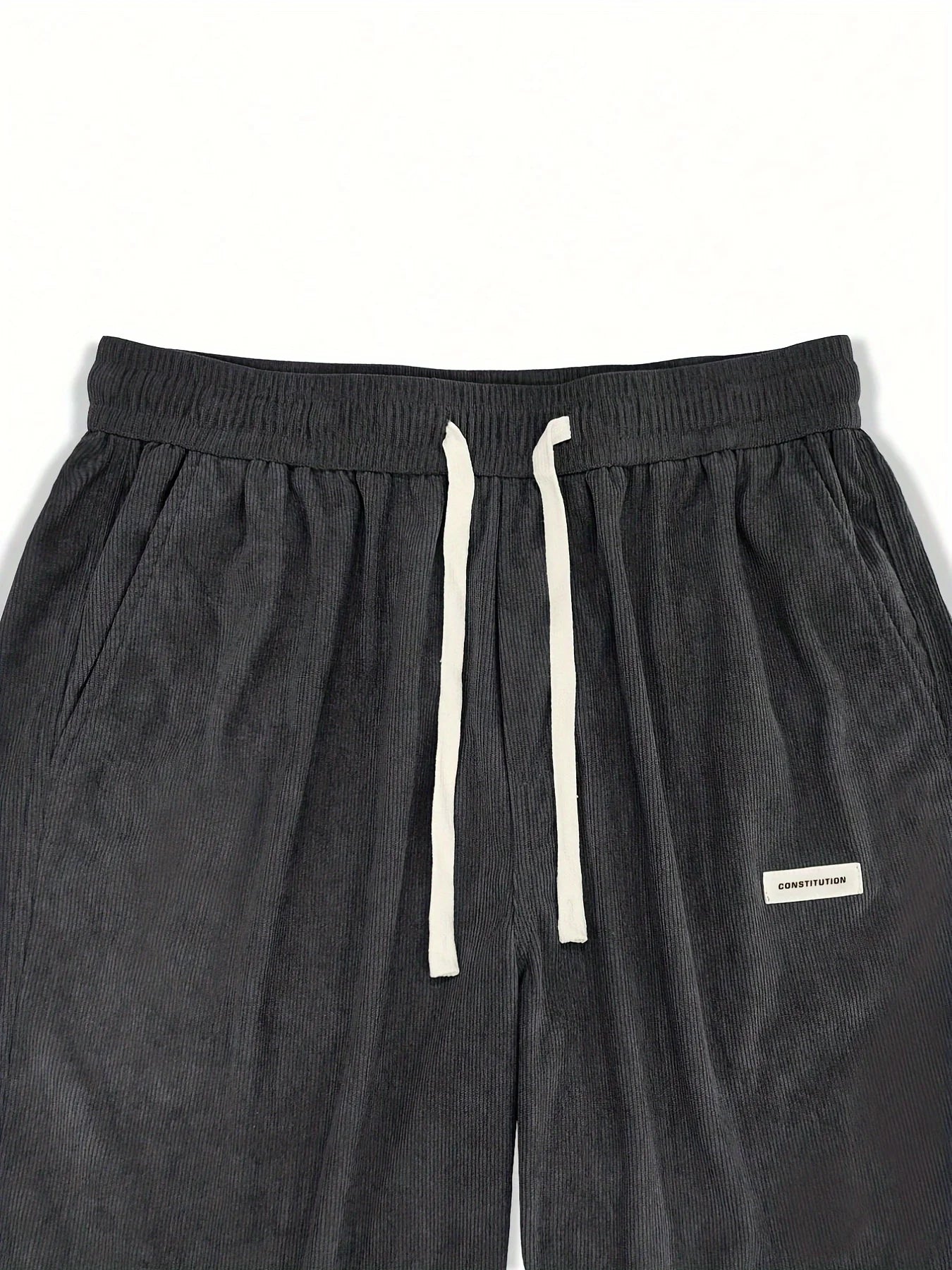 Corduroy pants men clothing Sweatpants Loose-Fit Casual Pants man baggy hosen Regular Length Trousers men cargo pants women - Ellianto fashion Men's