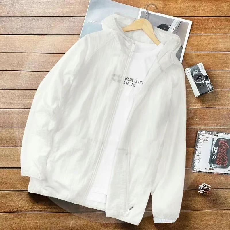 Sunscreen clothing for men breathable sports summer UV resistant outdoor fishing suit - Ellianto fashion Men's