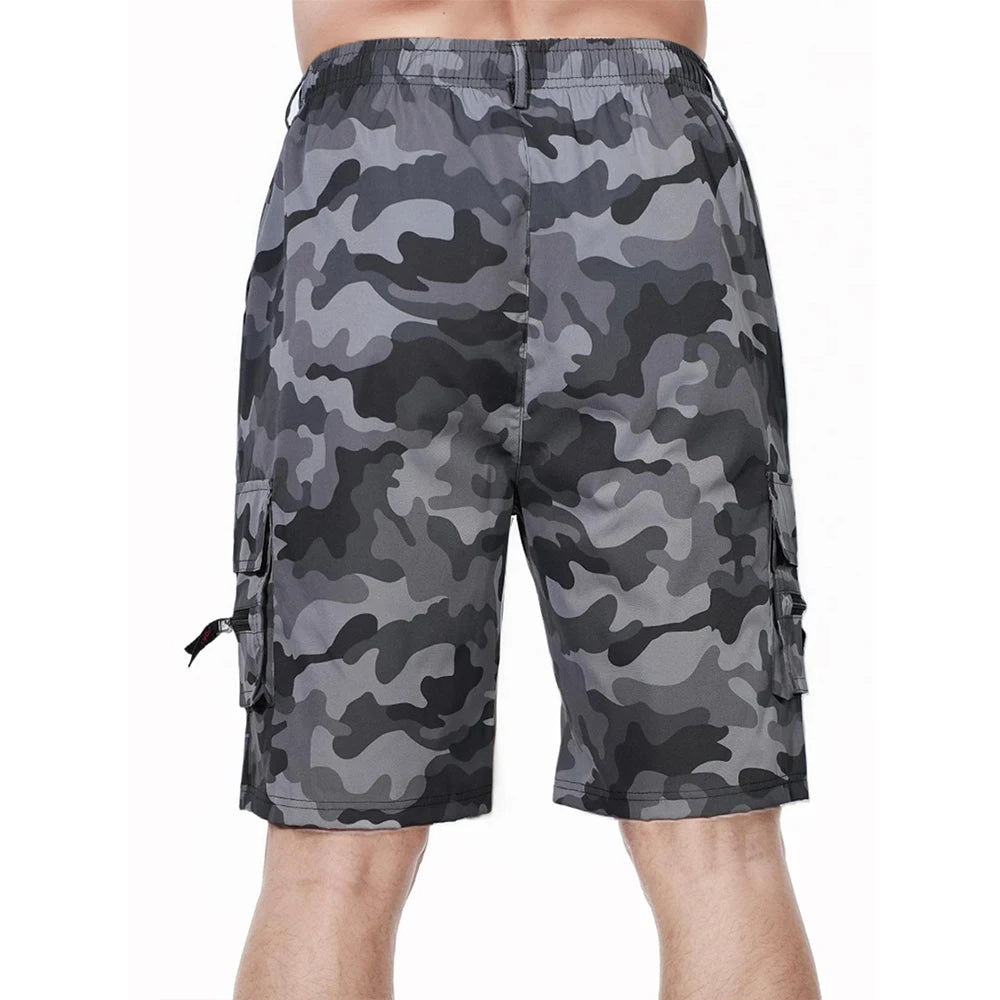 Men's Cargo Shorts Big Size Sports Knee Shorts Classic Short Pants Streetwear Straight Loose Work Casual Street Shorts - Ellianto fashion Men's