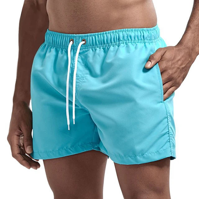 Men's Swim Shorts Swim Trunks Quick Dry Board Shorts Bathing Suit Breathable Drawstring With Pockets for Surfing Beach Summer - Ellianto fashion Men's