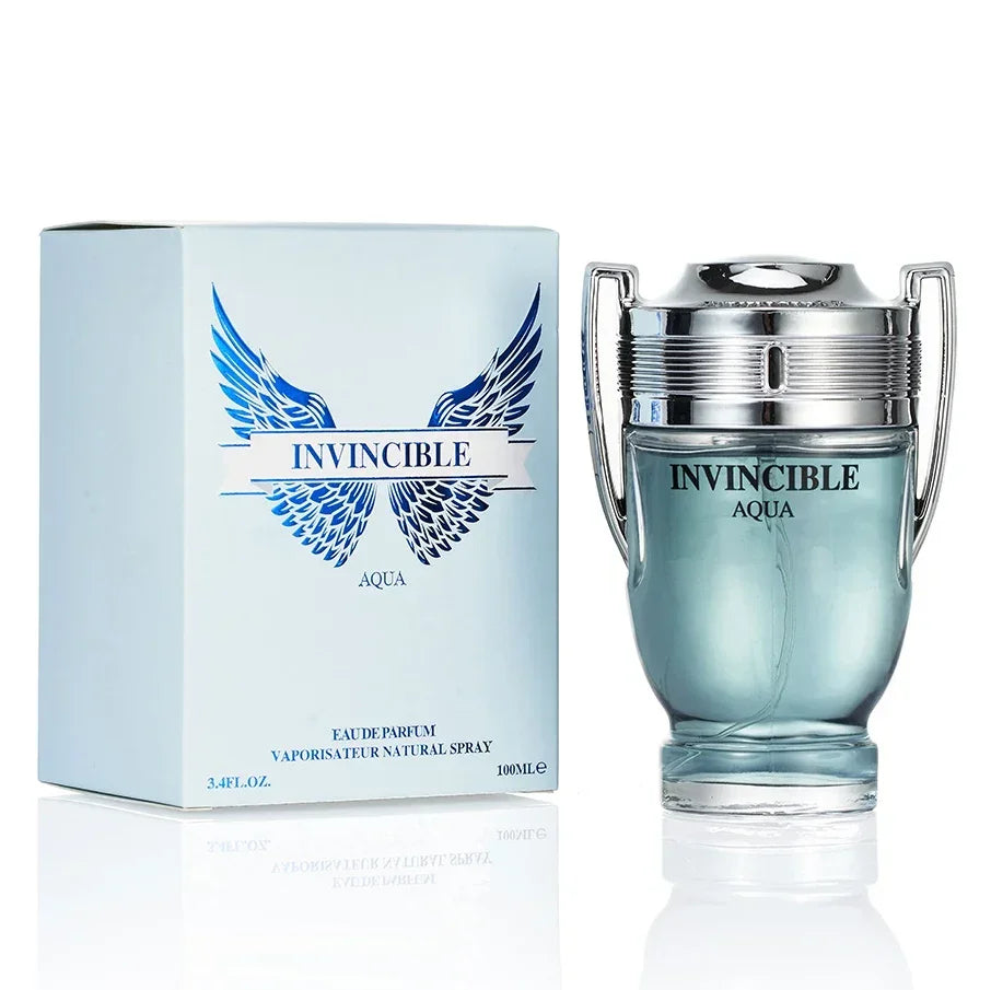 Perfumes 100ML 3.4FL.OZ INVINCIBLE AQUA Men's Perfume EDP, Woody Aquatic Notes, Fresh Ocean Fragrance Spray Gift for Men - Ellianto fashion Men's