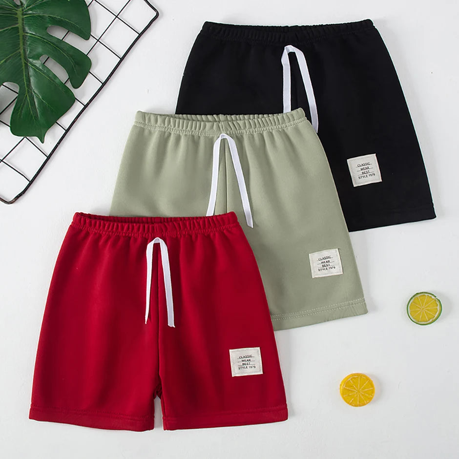 1/3 Pcs men Basic Joker Shorts Boy Leisure Sports Tether Pants Girl Fashion Comfortable Multicolor Combination Hot Pants - Ellianto fashion Men's