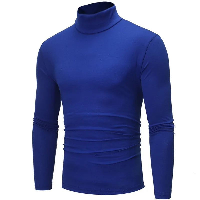 Thermal Underwear Tops Men Spring Clothes Thermal Shirt Autumn Men's Winter Tights High Neck Thin Slim Fit Long Sleeve T-shirt - Ellianto fashion Men's