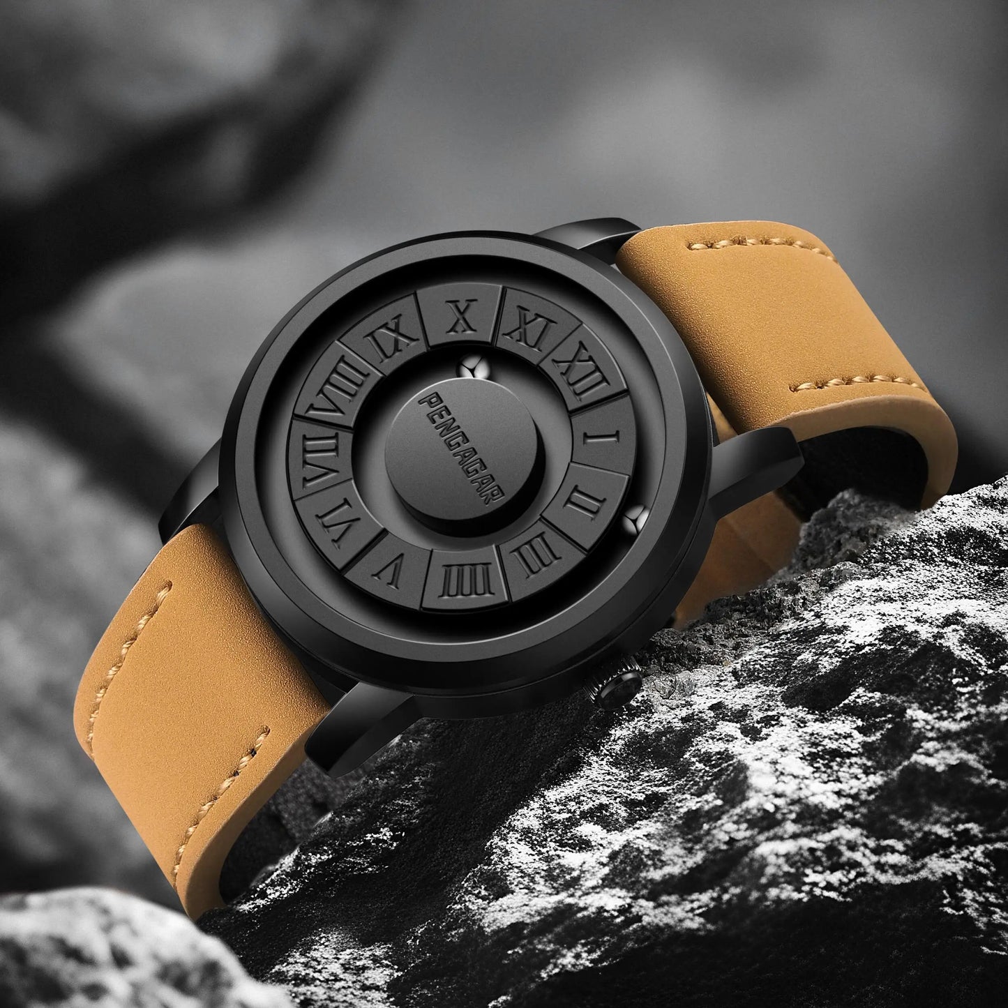 2025 New Men's Watches Top Luxury Quartz Watch For Men Creative Scrolling Pointer Magnetic Force Wrist Clock Relogio Masculino - Ellianto fashion Men's
