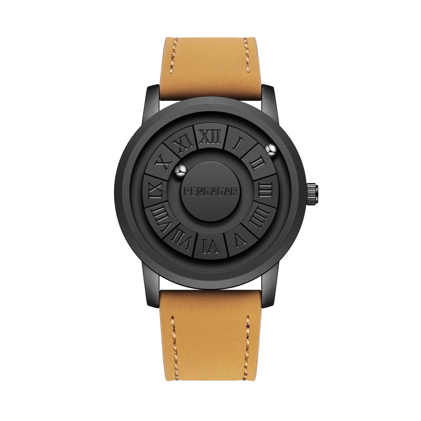 2025 New Men's Watches Top Luxury Quartz Watch For Men Creative Scrolling Pointer Magnetic Force Wrist Clock Relogio Masculino - Ellianto fashion Men's