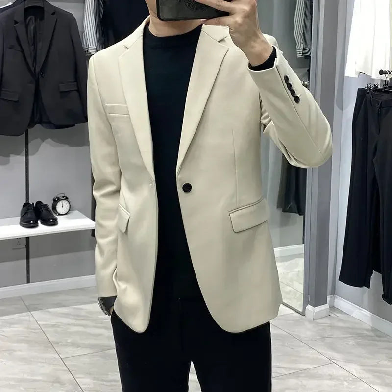 Elegant Cropped Business Blazer for Men – By Ellianto
