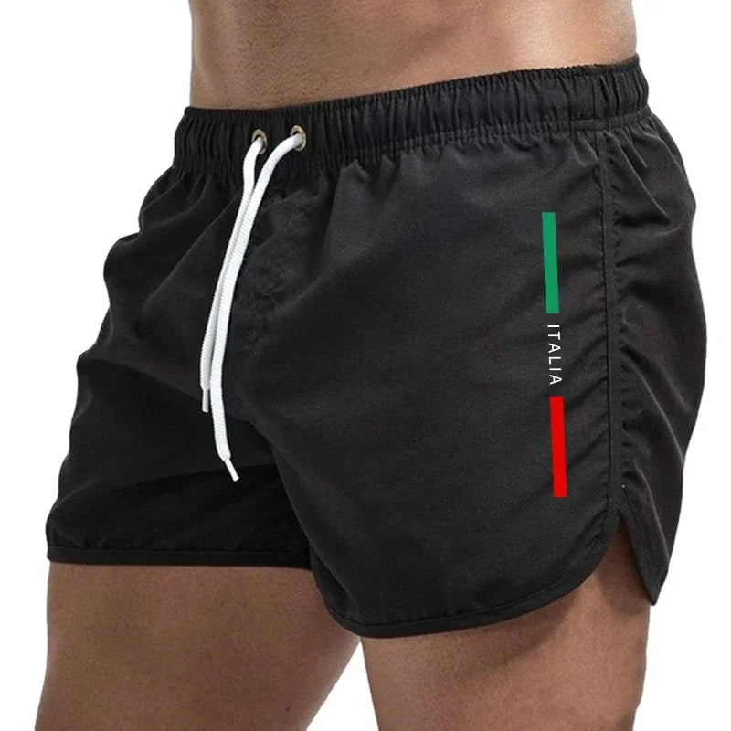 Italy Summer Men Casual Fashion Board Shorts High Quality Man Beach Quick Dry Shorts Daily Running Fitness Cycling Short Pants - Ellianto fashion Men's