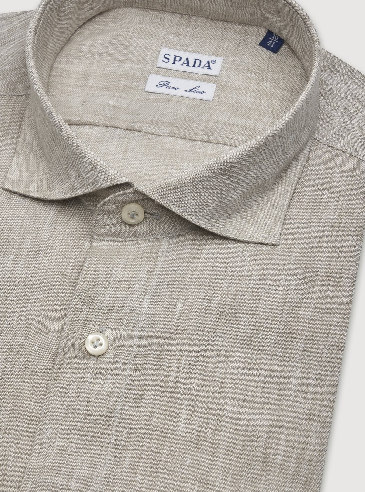 Camicia collo francese in lino tinta unita - Ellianto fashion Men's