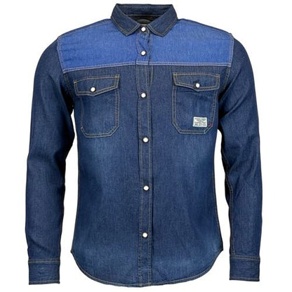 Mens Jack South Long Sleeved Contrast Denim Shirt - Ellianto fashion Men's