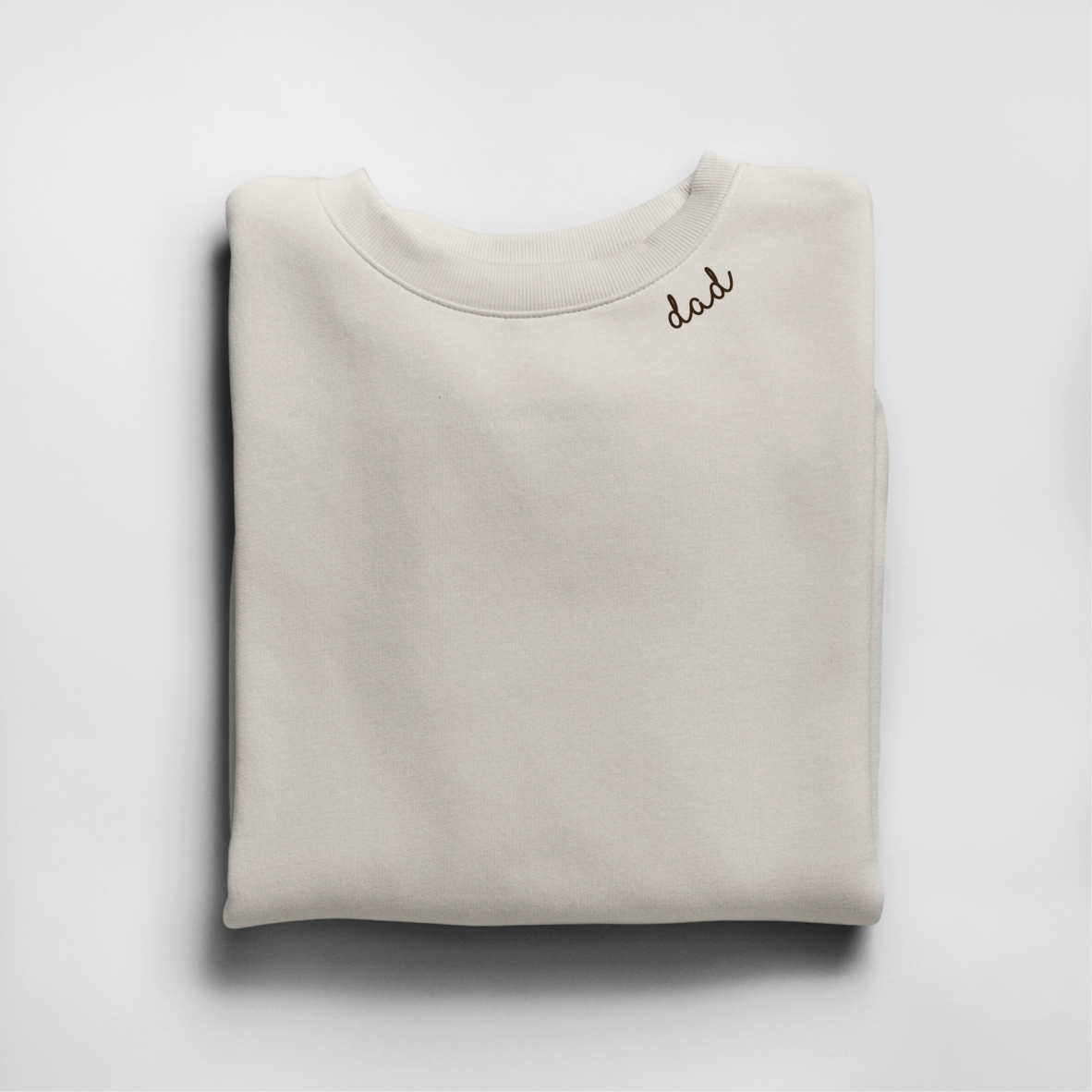 Embroidered Collar Organic Cotton Sweatshirt "Dad" - Ellianto fashion Men's