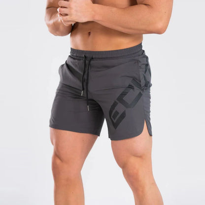 Mens Shorts Men Casual Beach Shorts Bodybuilding Fitness Short Sweat Quick Dry Big Letter Print - Ellianto fashion Men's