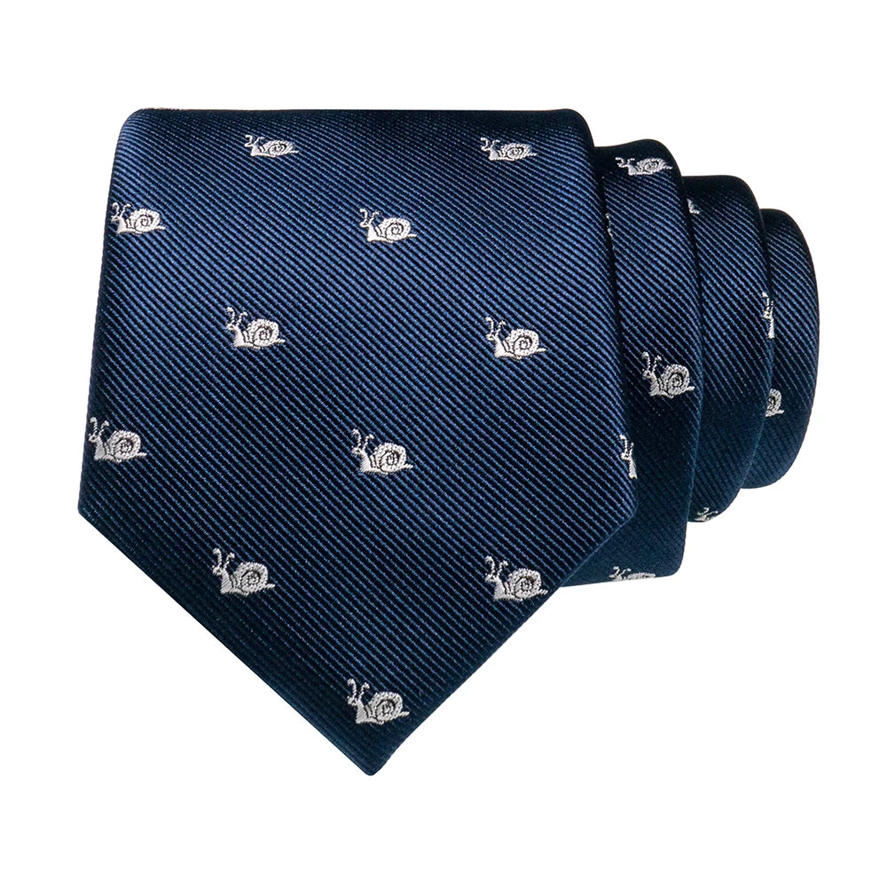JEMYGINS New Design Animal Tie For Men Silk Woven Necktie 8cm Cartoon Dinosaur Fox Jacquard Fashion Party Wedding Gravata gift - Ellianto fashion Men's