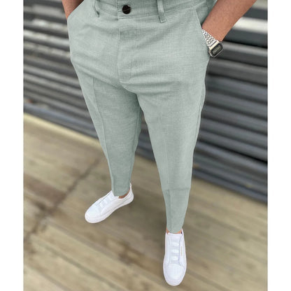 Men Casual Pants Formal Social Streetwear Pencil Trouser For Men's Business Office Workers Wedding Straight Suit Pants Hot Sale - Ellianto fashion Men's