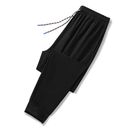 Trendy Thin Loose Large Size Stretch Sports Pants for Men Outerwear Perfect for Summer 2025 - Ellianto fashion Men's