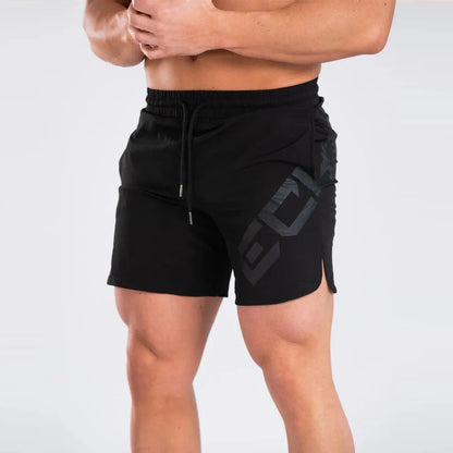 Mens Shorts Men Casual Beach Shorts Bodybuilding Fitness Short Sweat Quick Dry Big Letter Print - Ellianto fashion Men's