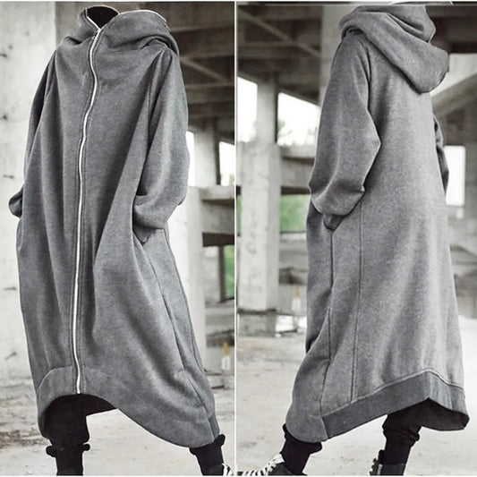 Nazgul-Inspired Long Hooded Coat – Warm Fleece-Lined Comfort with Bold, Effortless Street Style for the Modern Gentleman
