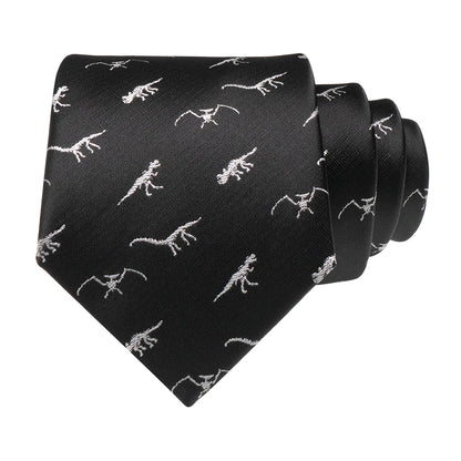 JEMYGINS New Design Animal Tie For Men Silk Woven Necktie 8cm Cartoon Dinosaur Fox Jacquard Fashion Party Wedding Gravata gift - Ellianto fashion Men's