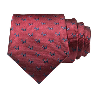 JEMYGINS New Design Animal Tie For Men Silk Woven Necktie 8cm Cartoon Dinosaur Fox Jacquard Fashion Party Wedding Gravata gift - Ellianto fashion Men's