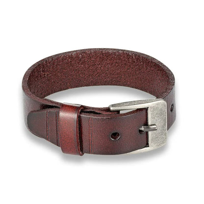 BoBo Cover New Vintag High Quality Aolly Geunine Leather Charm bracelet men Punk Adjustable Buckle bracelets bangles male femme - Ellianto fashion Men's